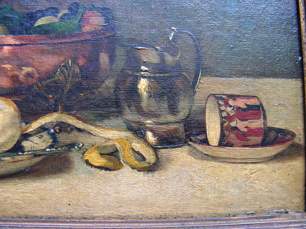 Viola Steulink - Olie op doek - stilleven met fruit etc. ca 1920 kopen? Bied vanaf 100!