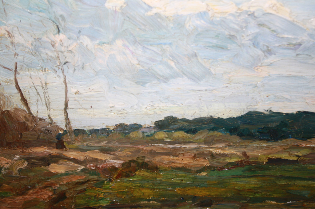BELGIE - Felix Eijskens 1882-1968  - VISSERSVROUW IN DE DUINEN verkocht voor € 125!
