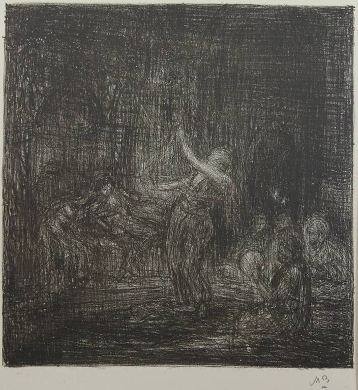 Marius Bauer: Litho, Sa femme.. verkocht voor € 50!