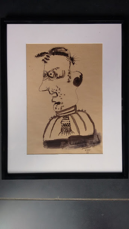 LUCEBERT grote tekening uit 1966,gesigneerd en gedateerd, ingelijst, CoBrA kunst kopen? Bied vanaf 525!