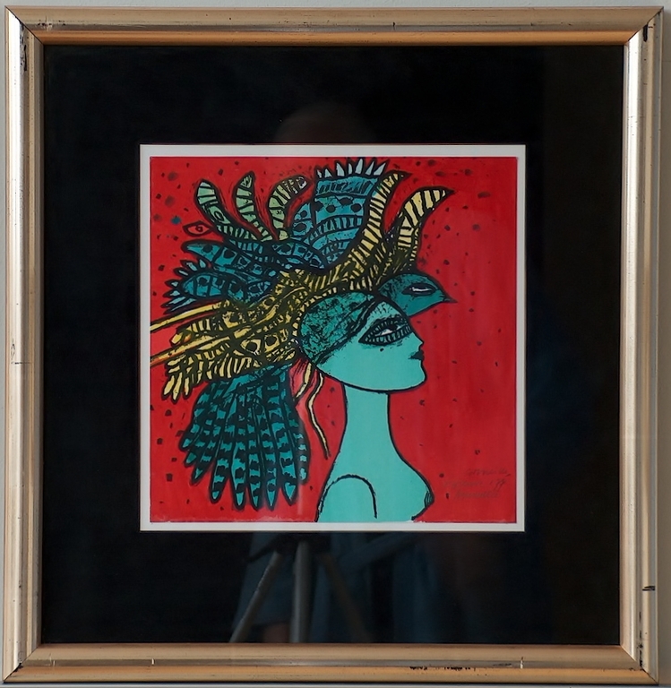 Corneille, ingekleurde litho, Ã©preuve aquarellÃ©e, 1977  verkocht voor € 1200!