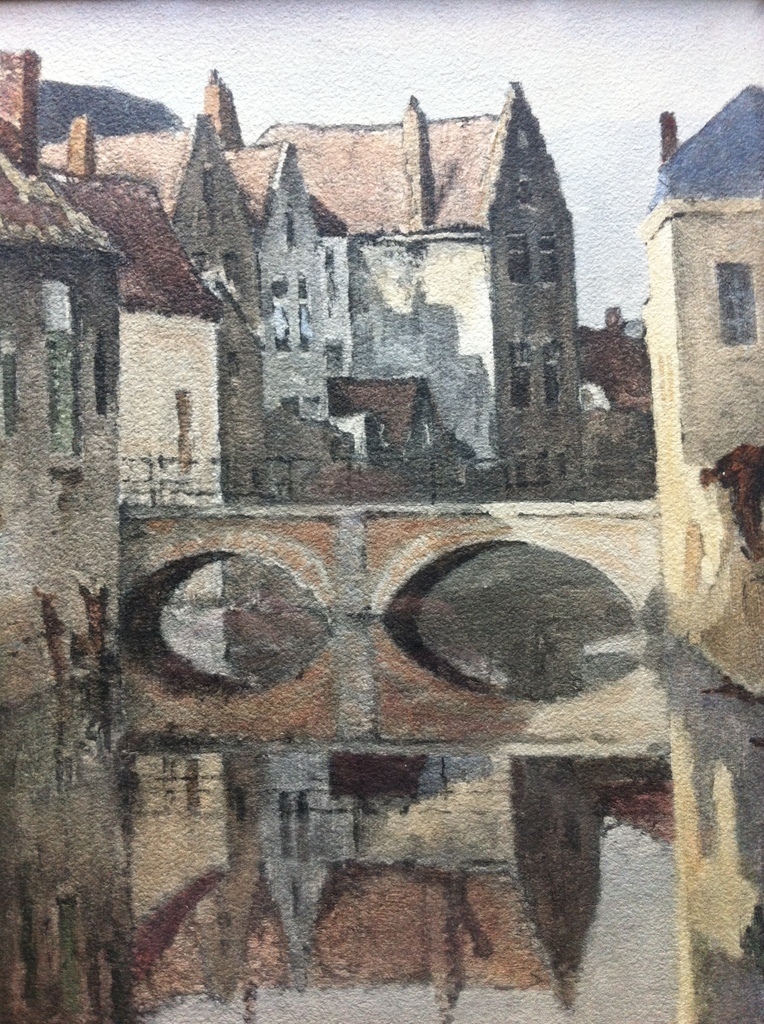 W.A. Knip (1883-1967) - Aquarel - Stadsgezicht kopen? Bied vanaf 125!