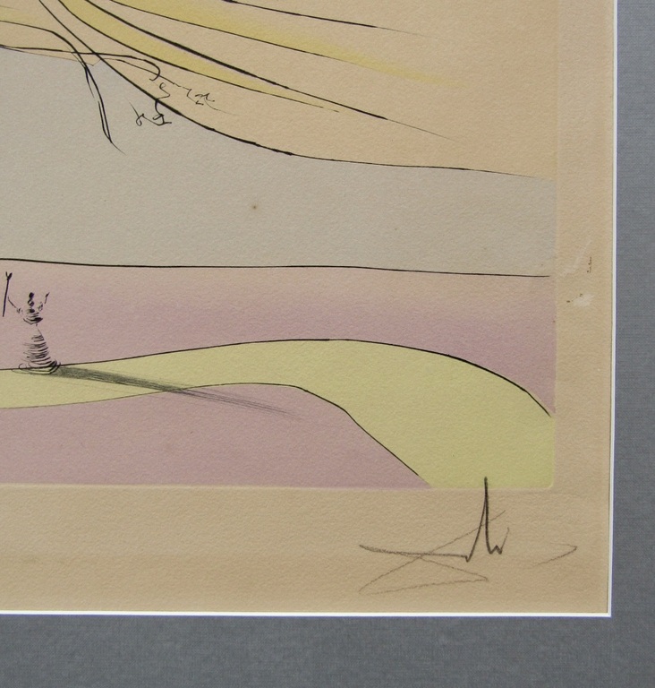 Salvador Dali - Hagoromo - Originele ets met stencil in kleur - Gesigneerd- 1976 kopen? Bied vanaf 700!