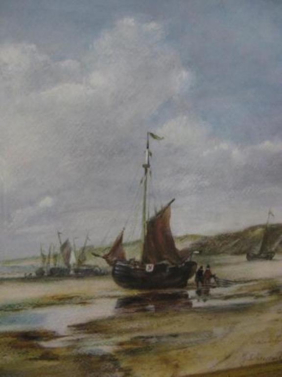 Bomschuit op het strand - aquarel - Hollandse School kopen? Bied vanaf 65!