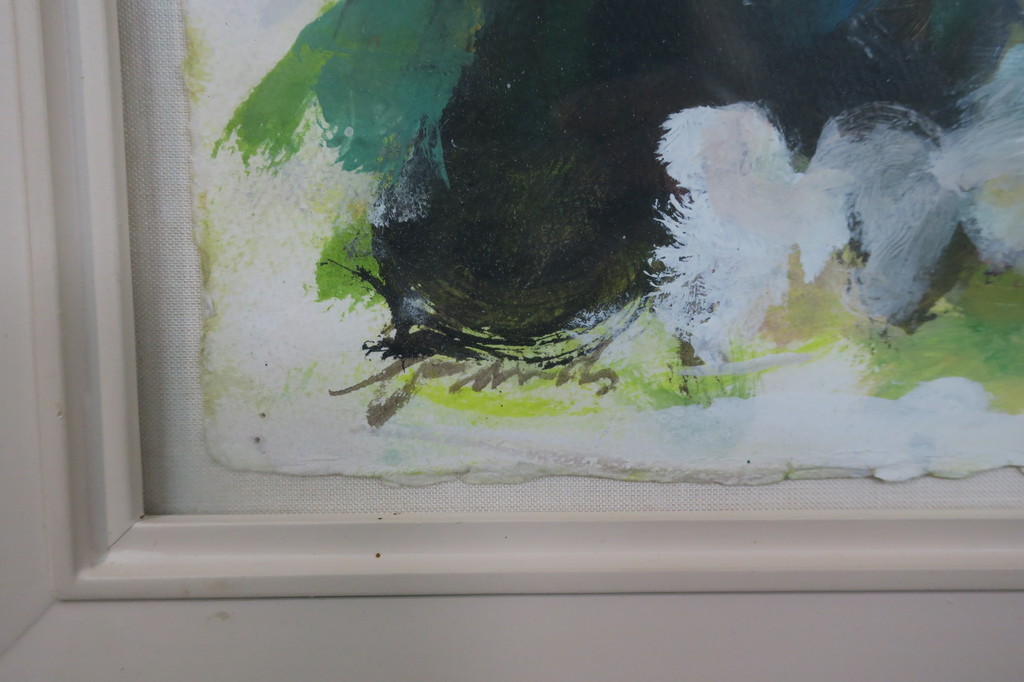 Eugene Brands: Gouache, Vrouw in landschap - Ingelijst kopen? Bied vanaf 950!