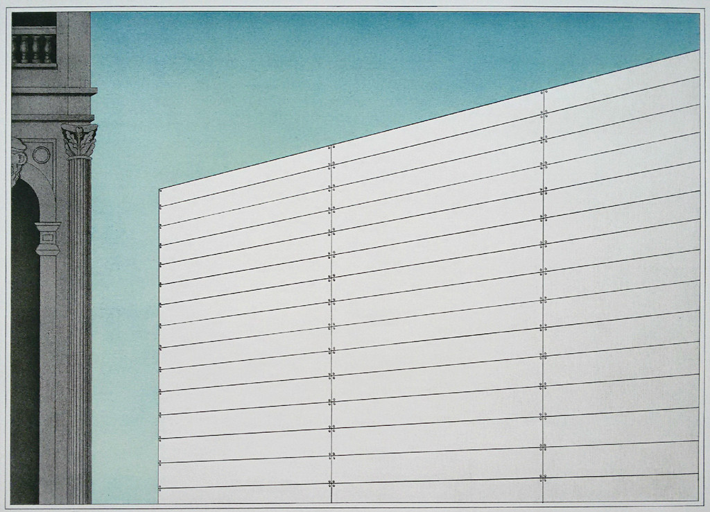 Marinus Fuit - Italiaans gebouw met schutting, litho kopen? Bied vanaf 55!