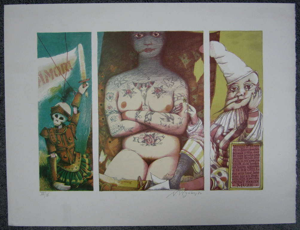 Nicolaas Wijnberg, litho verkocht voor € 95!