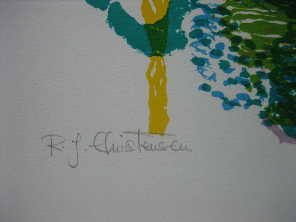 Ronald Julius Christensen - Passion Flower - Lithografie - Handgesigneerd - 1980 kopen? Bied vanaf 50!