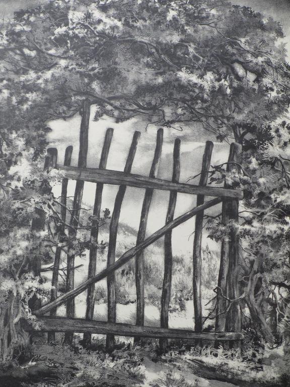 Aart van Dobbenburgh, Landhek in Limburg, Litho 1963 kopen? Bied vanaf 30!