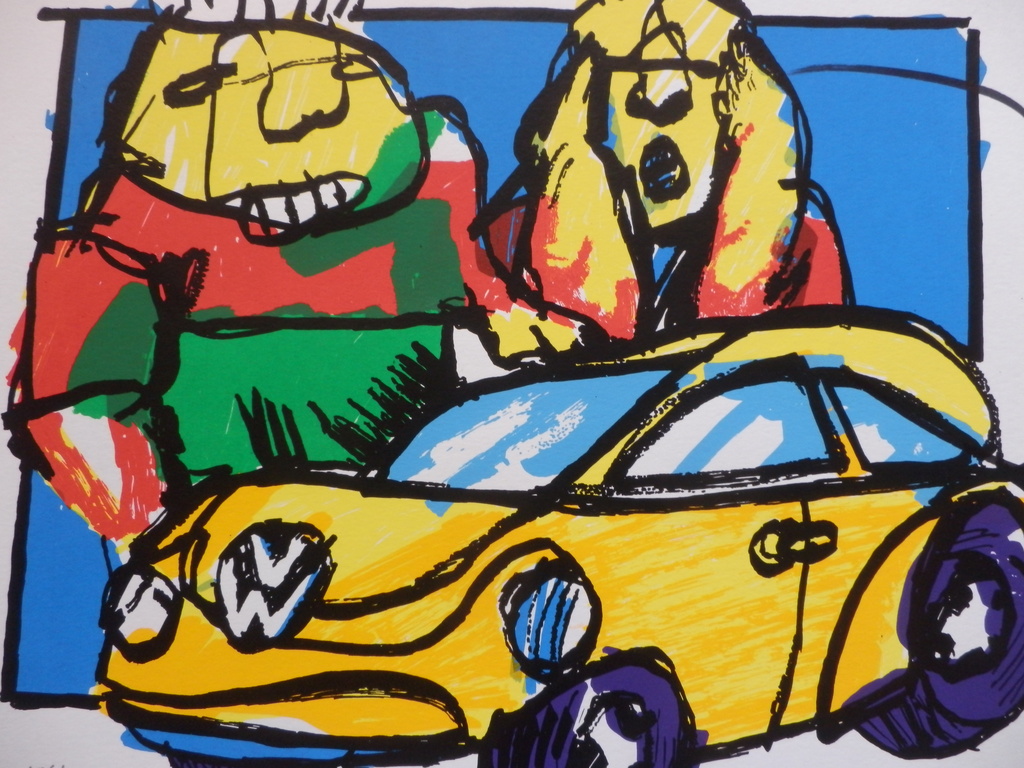 HERMAN BROOD, Gelimiteerde en HANDGESIGNEERDE Zeefdruk  BEETLE kopen? Bied vanaf 1!