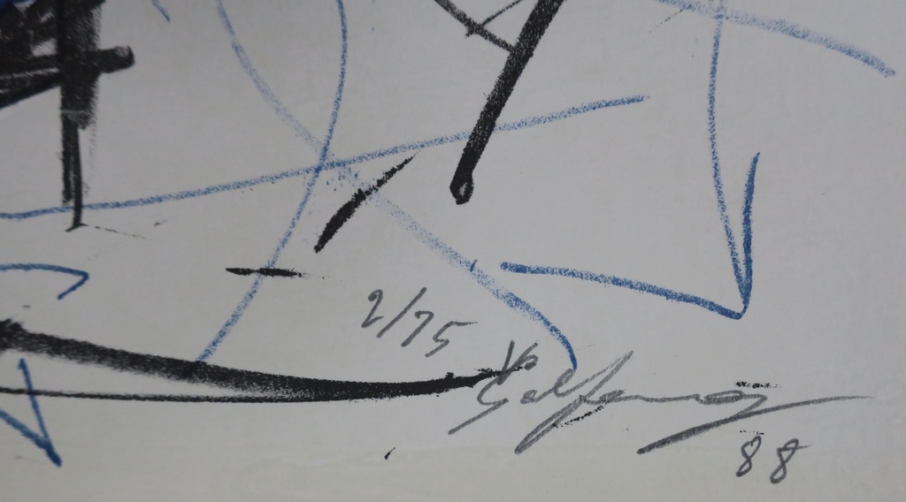 Vito Galfano: Litho, Zonder titel (blauw) kopen? Bied vanaf 1!