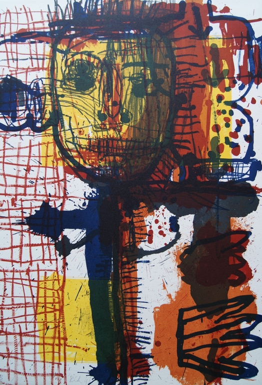 Rik van Iersel gesigneerde zeefdruk 'Storyteller II' - 1991. verkocht voor € 65!