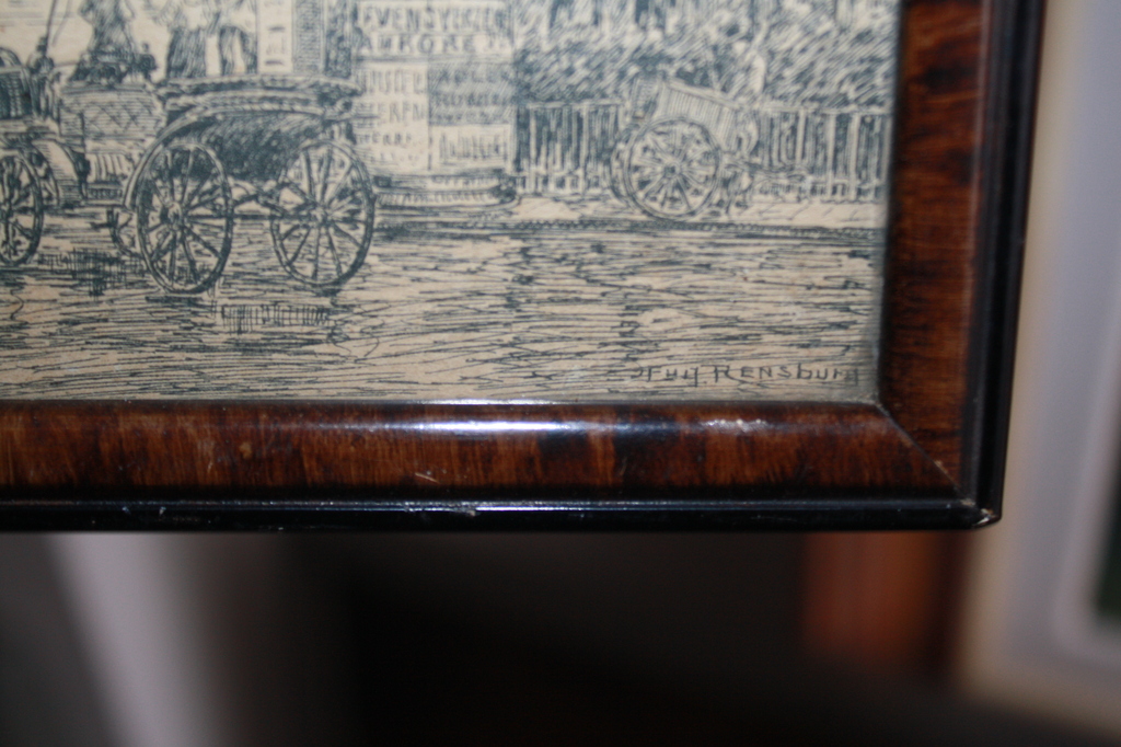 Rembrandts plein Amsterdam van Eug Rensburg kopen? Bied vanaf 35!