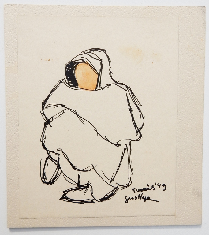 Gras Heyen (1917-1988) - Arabische vrouw - Tunis 1949 kopen? Bied vanaf 50!