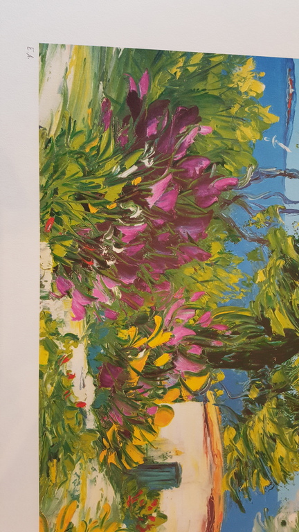 MARCEL BELVISI - PETIT COTTAGE SUR LE JARDIN, grote litho, handgesigneerd kopen? Bied vanaf 1!