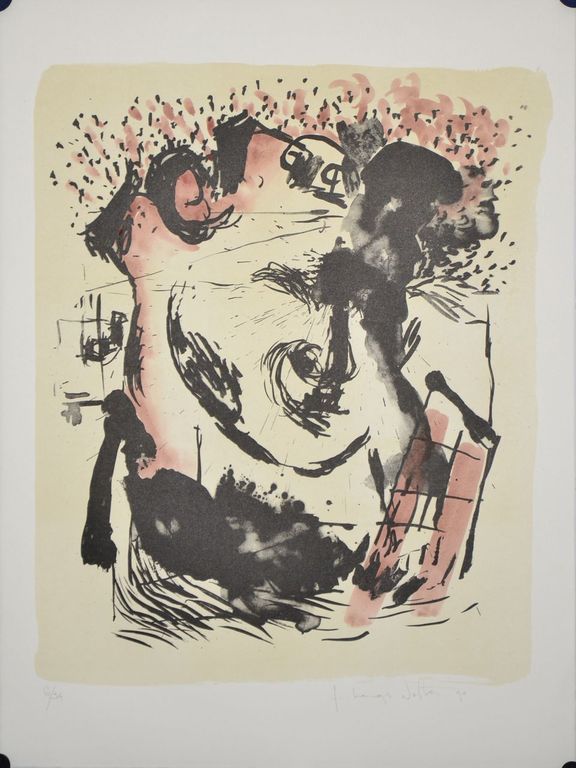 Fernando Lange Walton: Litho. Abstracte compositie kopen? Bied vanaf 1!