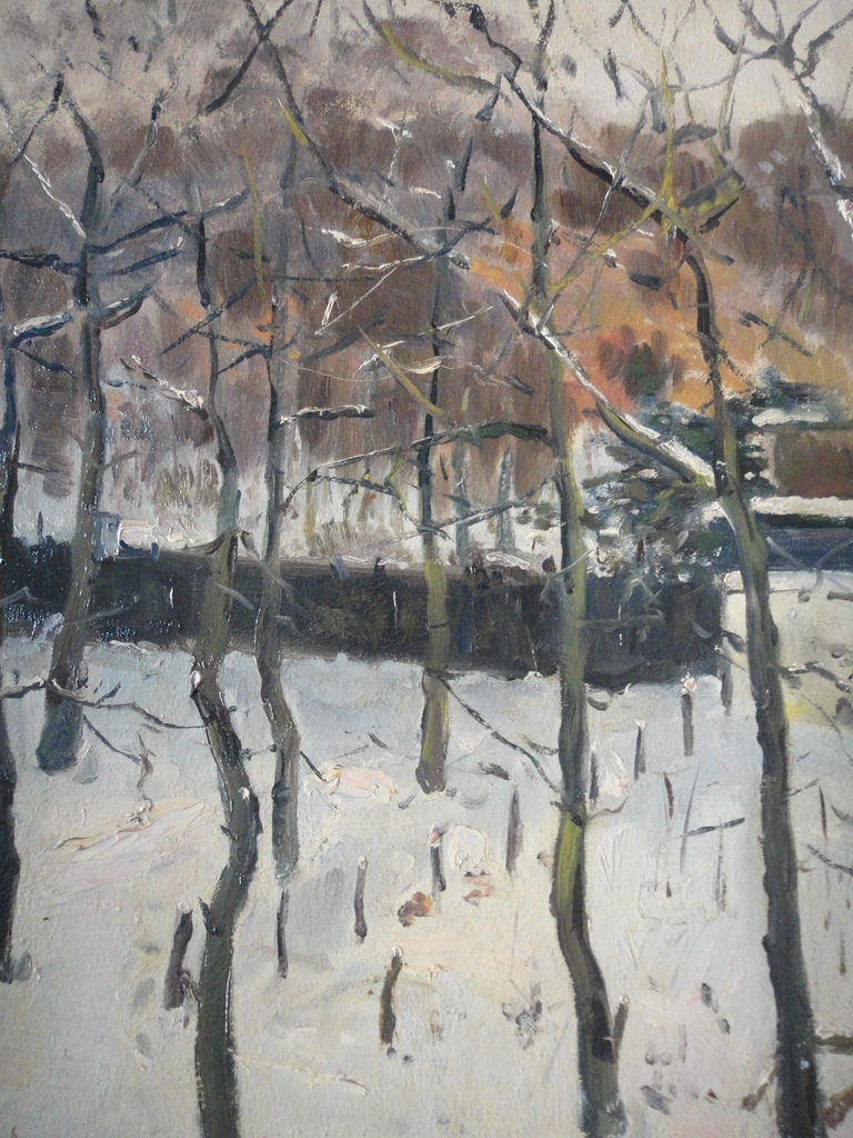 Johannes Baptista Crol, olieverf op board, 'boerderij in sneeuwlandschap'. kopen? Bied vanaf 1!