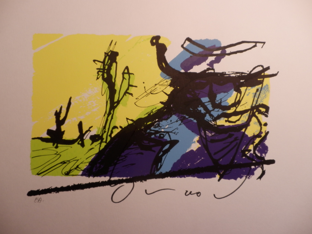 HERMAN BROOD, HANDGESIGNEERDE Zeefdruk BONO verkocht voor € 100!
