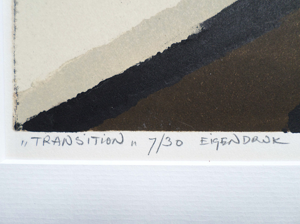 Fon Klement - Transition, hoogdruk boardsnede (mooi ingelijst) kopen? Bied vanaf 95!