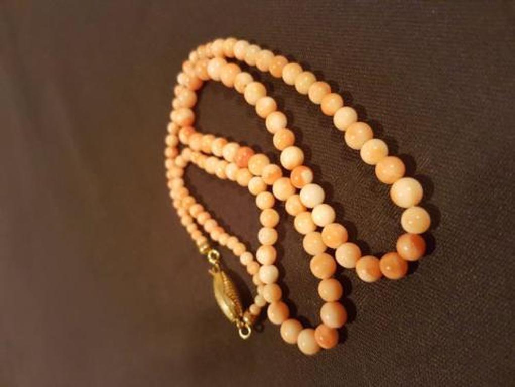 Ketting 1960 Mediterranean koraalroze (Corallo rosa di Sciacca) Sicilia-Italia kopen? Bied vanaf 35!
