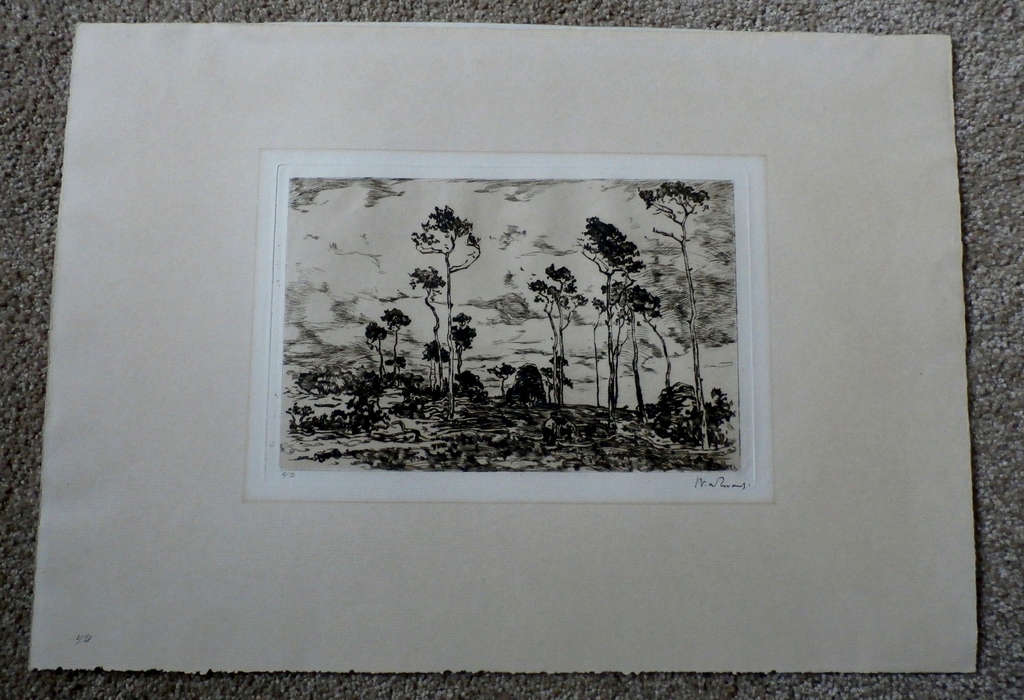 Willem de Zwart - ets: Houthakkers in het bos kopen? Bied vanaf 40!