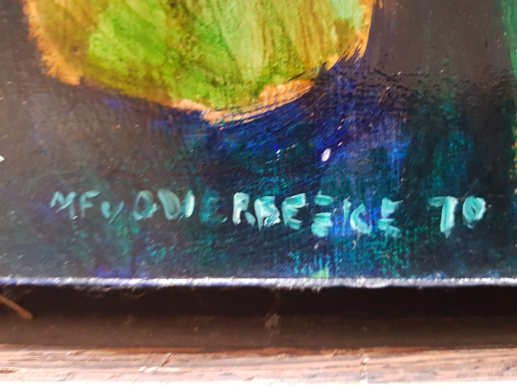 Michel van Overbeeke - gemengde techniek op paneel, gesigneerd en gedateerd '70 kopen? Bied vanaf 349!