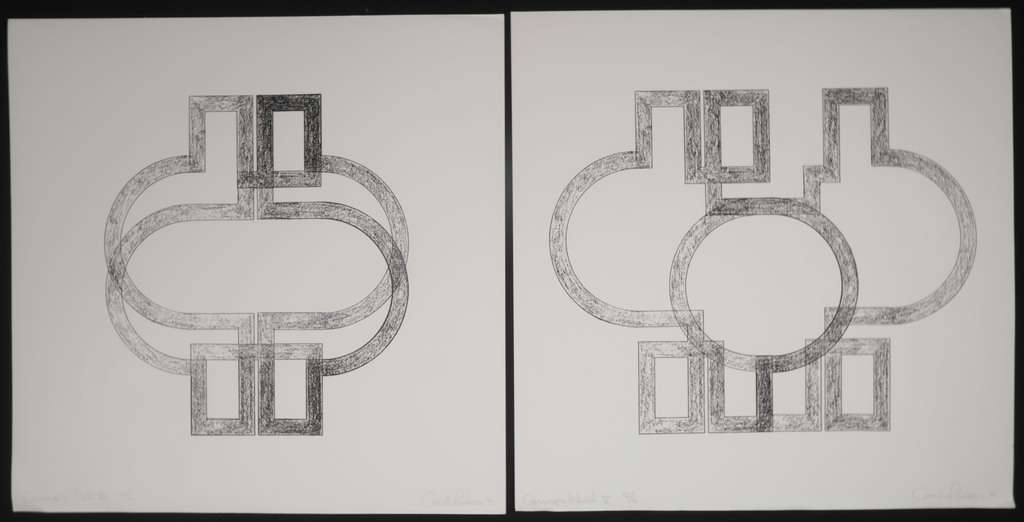 Lot met 4 Zeefdrukken van Carel Lanters: Cosmopolitisch I, II, III en V kopen? Bied vanaf 1!