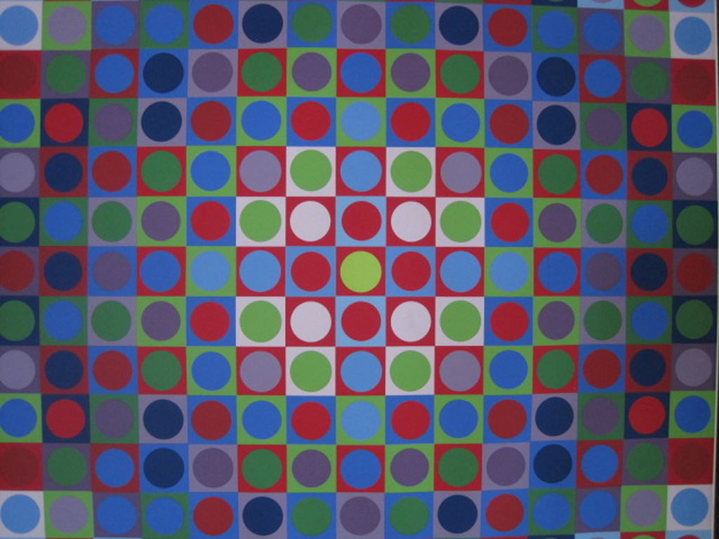 GROTE Victor Vasarely OpticalArt Zeefdruk 1979 kopen? Bied vanaf 1!