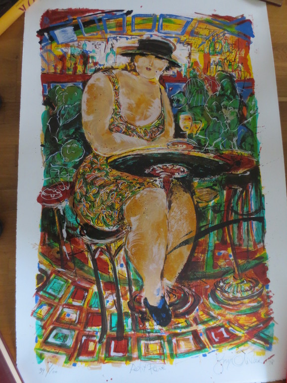 OLIVIER GUY - gesigneerde kleuren zeefdruk - petit four kopen? Bied vanaf 130!