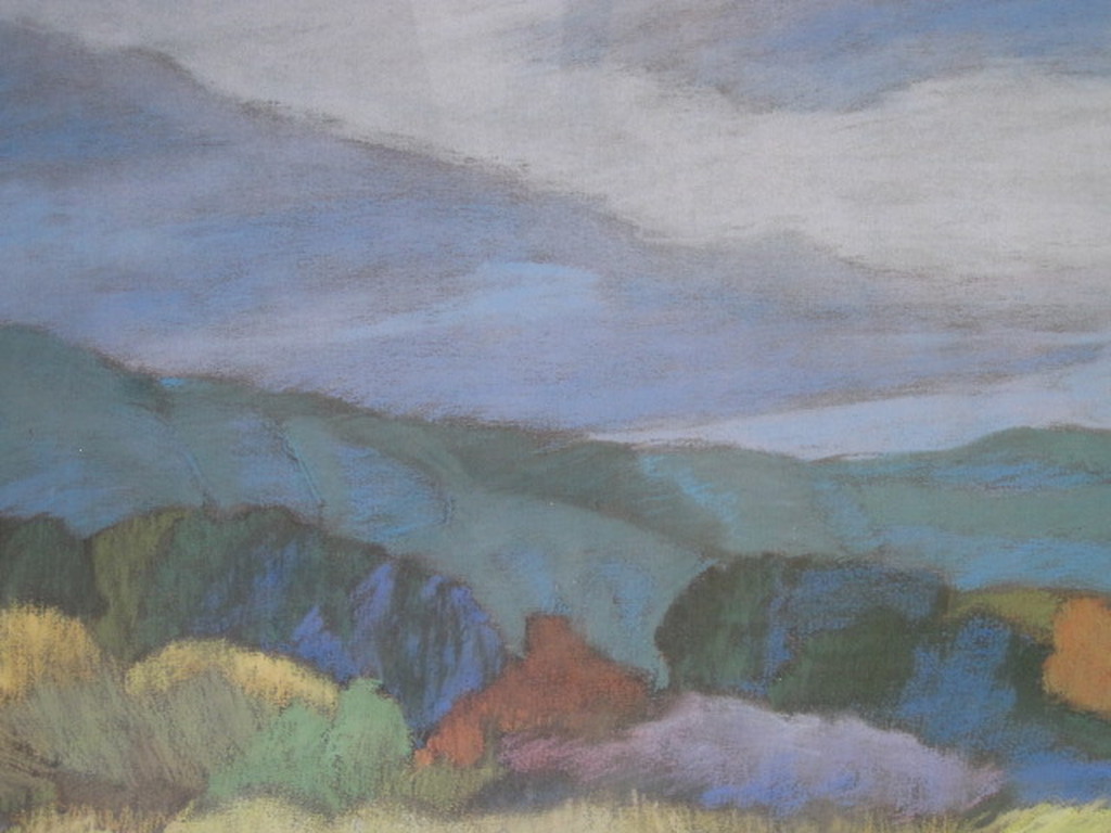 Mary Silverwood *  pastel landschap "los Alamos new Mexico USA" gesigneerd   kopen? Bied vanaf 1!