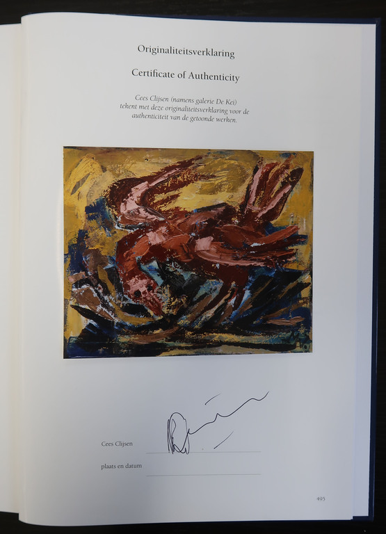 Martin van Wordragen: Olieverf op doek, Rode Vogel - Ingelijst kopen? Bied vanaf 450!