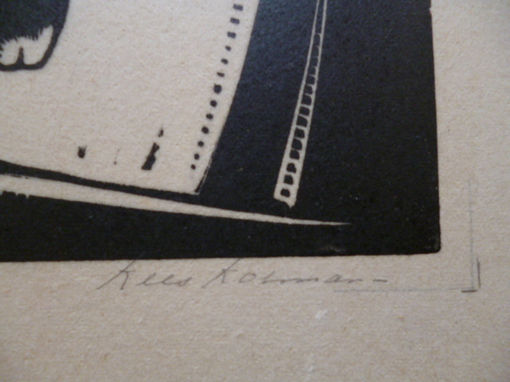 Cornelis Adrianus Koeman - houtsnede - Eekhoorn kopen? Bied vanaf 40!