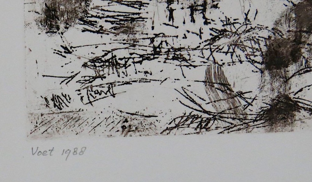 Wilfred Voet: Ets, Landschap kopen? Bied vanaf 1!