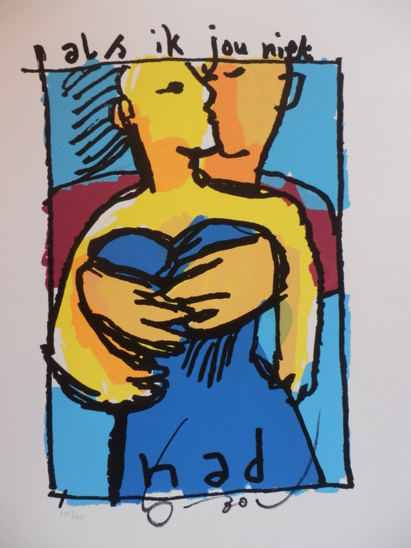 HERMAN BROOD  HANDGESIGNEERDE En Gelimiteerde ZEEFDRUK  ALS IK JOU NIET HAD verkocht voor € 195!