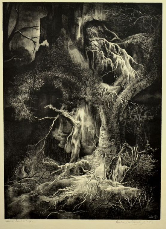 Aart van Dobbenburgh: Litho, Vierde Landschap verkocht voor € 35!