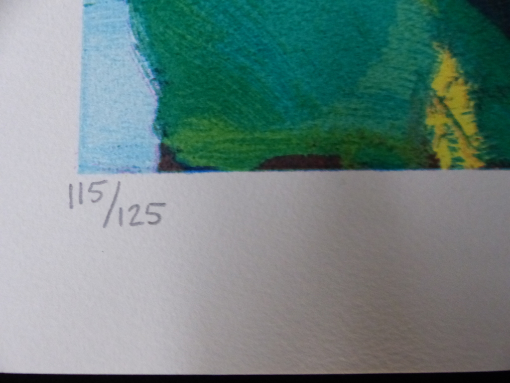 Jentsje Popma,zeefdruk op papier,Koolzaadveld met fluitekruid,Handgesigneerd kopen? Bied vanaf 75!