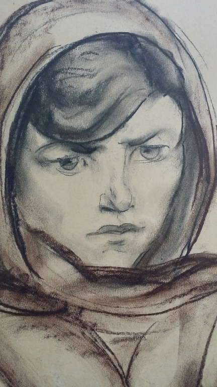 Fons / Alphons Volders, Tekening, Portret Italiaans meisje. kopen? Bied vanaf 15!