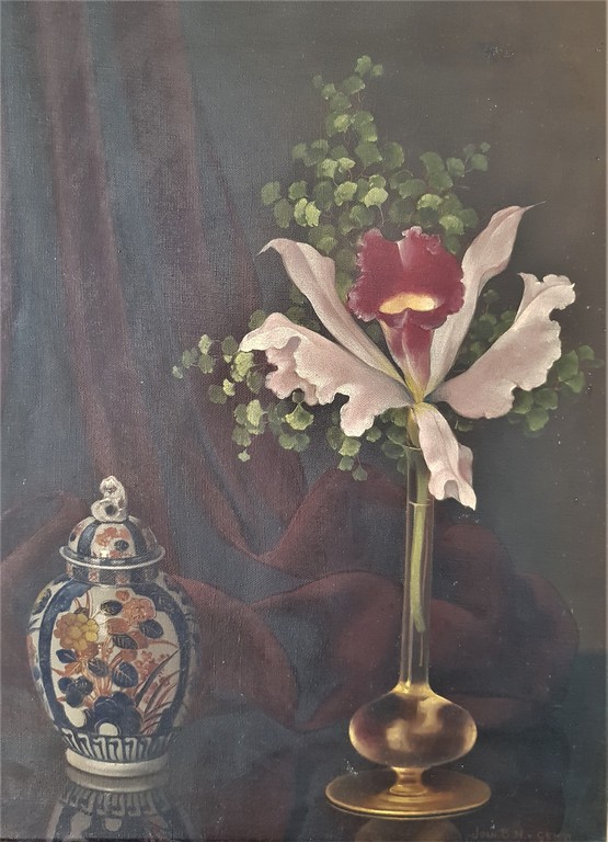 stilleven met orchidee in vaas,  kopen? Bied vanaf 225!