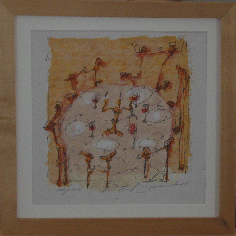 Richard Smeets, 2 zeefdrukken uit de serie 'Tafelgesprekken' kopen? Bied vanaf 59!