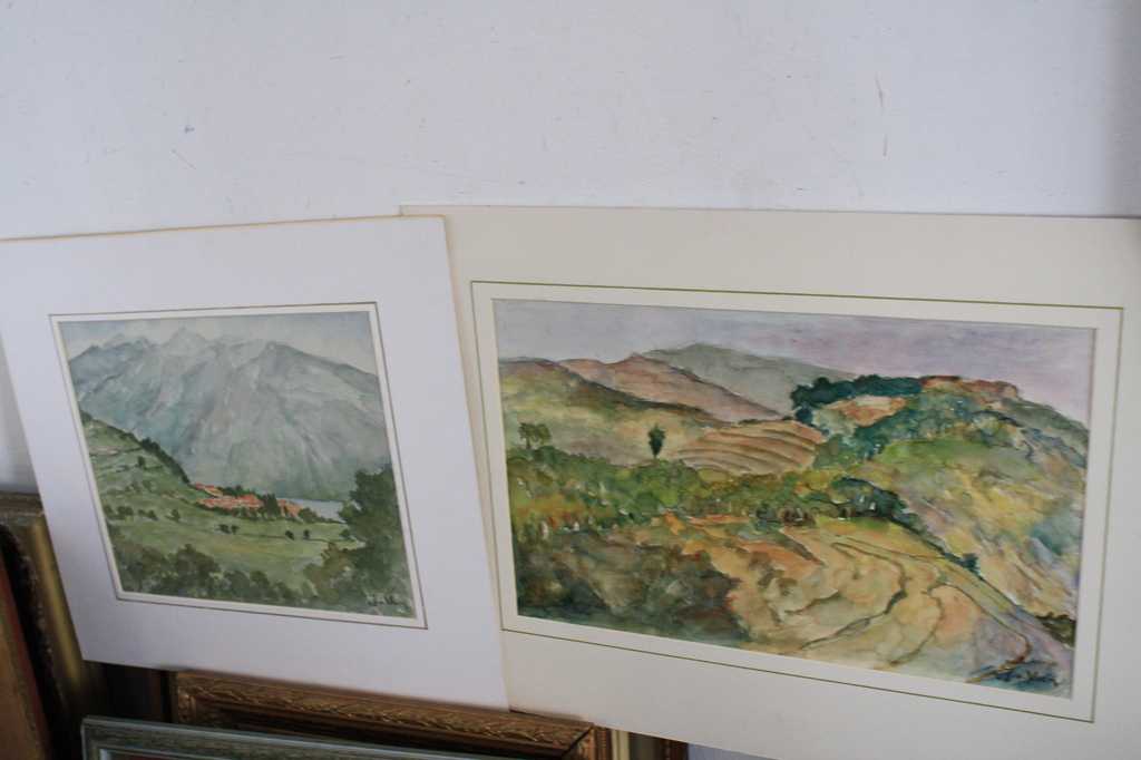 2x aquarellen LANDSCHAPPEN JAAP v VEEN kopen? Bied vanaf 1!