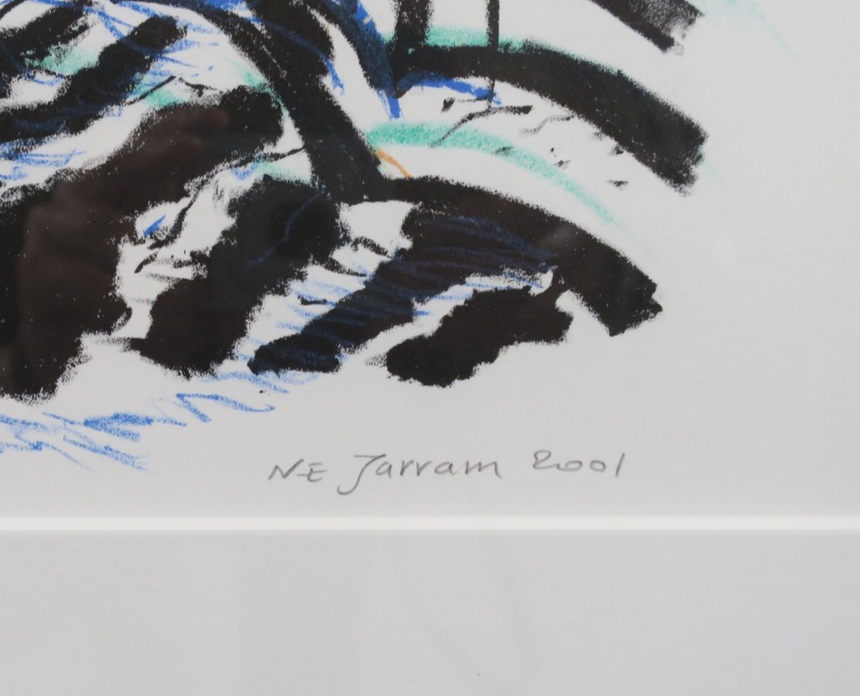 Nour -Edinne Jarram: Litho, Pensees nomades - Ingelijst kopen? Bied vanaf 20!