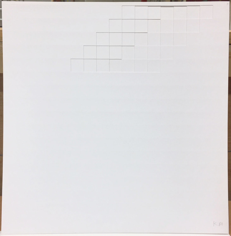 Willem Kloppers: Papier relief, Lineair raster III kopen? Bied vanaf 20!