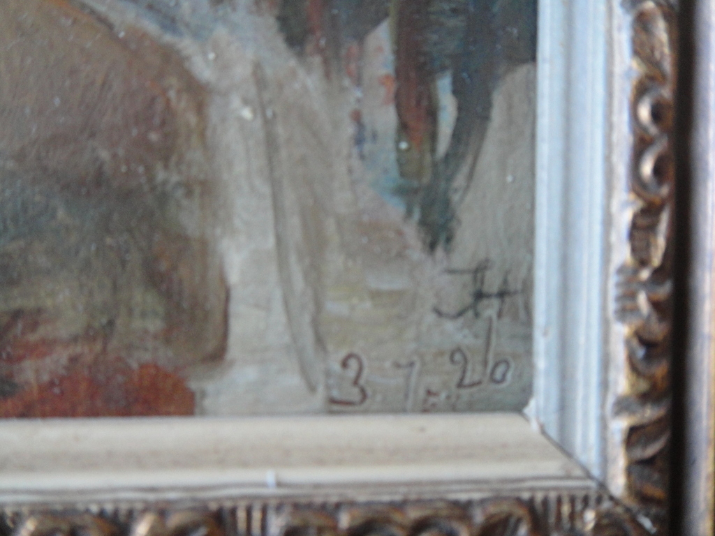 Johannes (Jan) Heesterman, olieverf op paneel, stadsgezicht kopen? Bied vanaf 1!