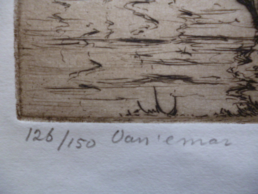 Johan Hemkes - ets - Oan 'e mar kopen? Bied vanaf 50!