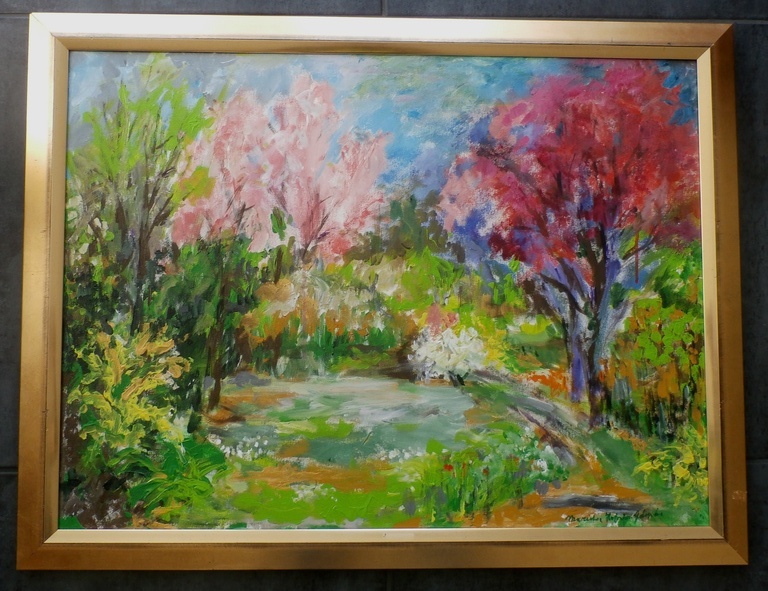 Mariska Hofman-Gaspar - Mariska Gaspar-Hofman - Olieverf op doek: Lentebos kopen? Bied vanaf 100!