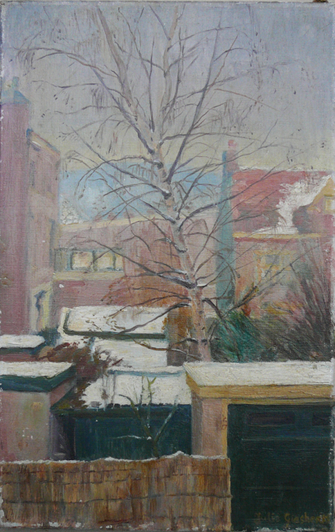 Julia Giesberts: 'Dooi' -olieverf circa 1935- kopen? Bied vanaf 60!