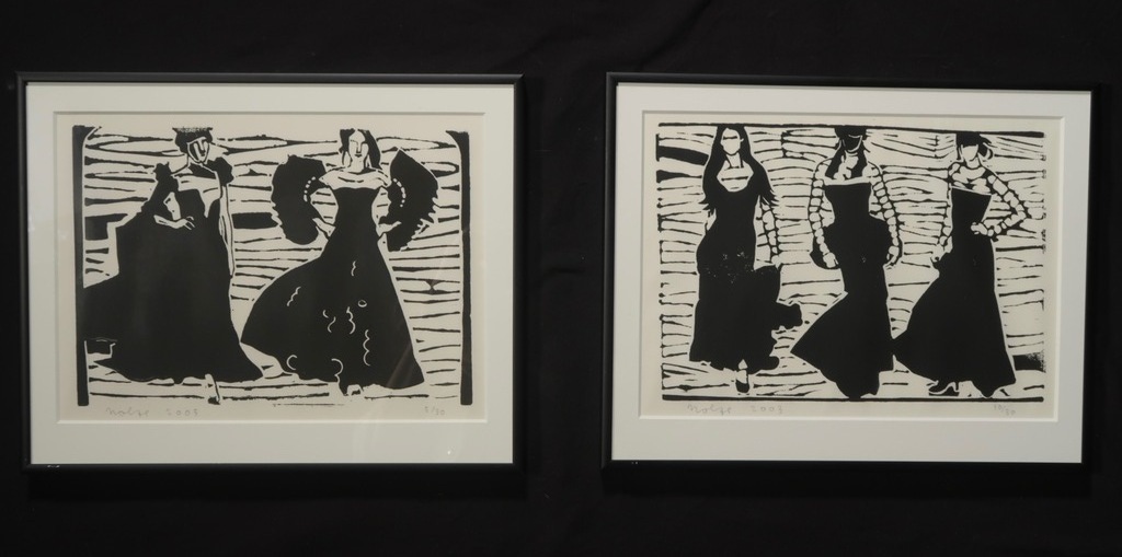 Frits Nolte: Houtsnede, Danseressen - kleine lijstjes kopen? Bied vanaf 20!