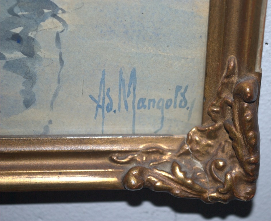 Zeilboot in een haven==aquarel==Haagse School, leerling HW Mesdag kopen? Bied vanaf 115!