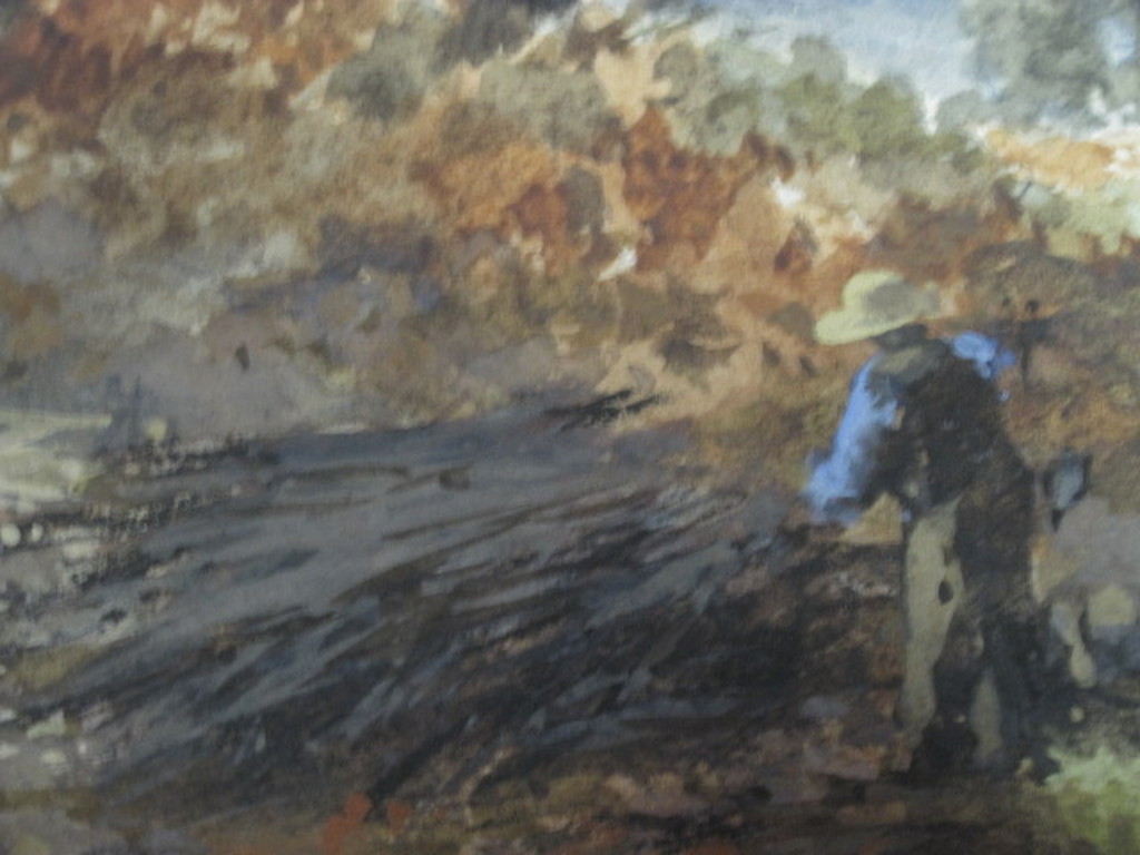 Fraaie 19e eeuwse Aquarel "landarbeider aan de kust" van G.L.Kiers 1838-1916 kopen? Bied vanaf 1!