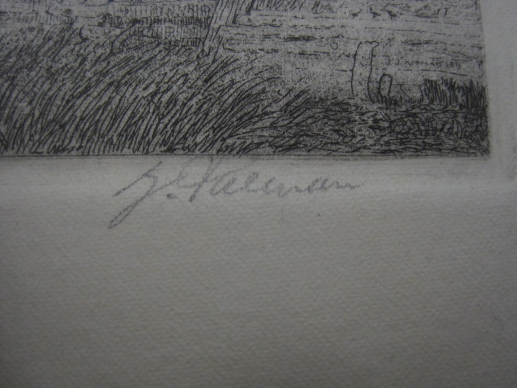 Sfeervolle ets van Jac Koeman 1889-1978 "Molens in Waterland bij Edam" gesign kopen? Bied vanaf 1!